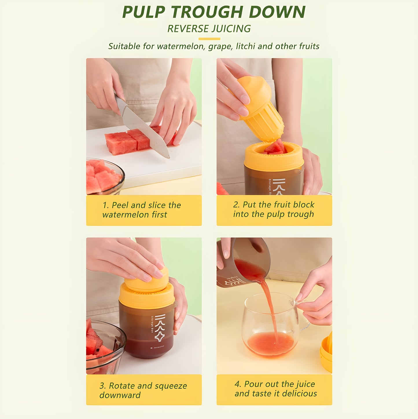 JuiceMaster™ – Mini Handmatige Citrus & Fruitpers